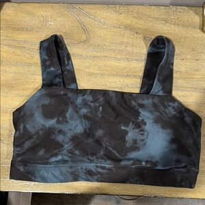 Gilly Hicks Black and Blue Tie-Dye Top